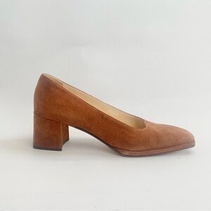 Sergio Rossi tan brown suede pumps